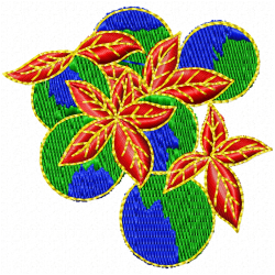 Flowers And Tree Embroidery Design 3